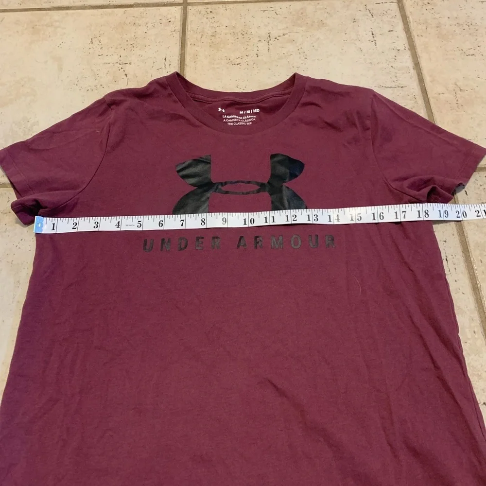 💜 Under Armour The Classic Tee Maroon T-Shirt, Medium - Picture 3 of 5